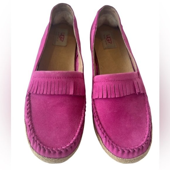 Ugg Marrah Suede Moccasins in Fuchsia Pink - Picture 4 of 12
